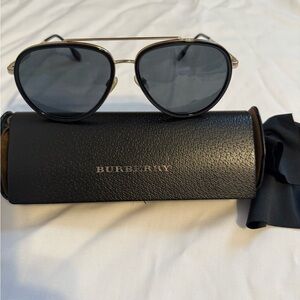 Burberry Sunglasses B 3125 1017/73 Gold Brown Havana Plaid with Case